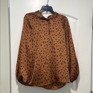 Elegant Brown and Black Women's Top